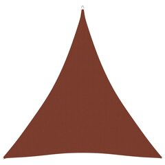 vidaXL saulessargs, 4,5x4,5x4,5 m, trijstūra, sarkanbrūns audums цена и информация | Зонты, маркизы, стойки | 220.lv