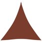 vidaXL saulessargs, 4,5x4,5x4,5 m, trijstūra, sarkanbrūns audums cena un informācija | Saulessargi, markīzes un statīvi | 220.lv