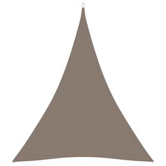 vidaXL saulessargs, 4x5x5 m, trijstūra, pelēkbrūns oksforda audums cena un informācija | Saulessargi, markīzes un statīvi | 220.lv