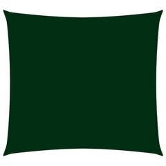 vidaXL saulessargs, 2x2 m, kvadrāta forma, tumši zaļš oksforda audums cena un informācija | Saulessargi, markīzes un statīvi | 220.lv