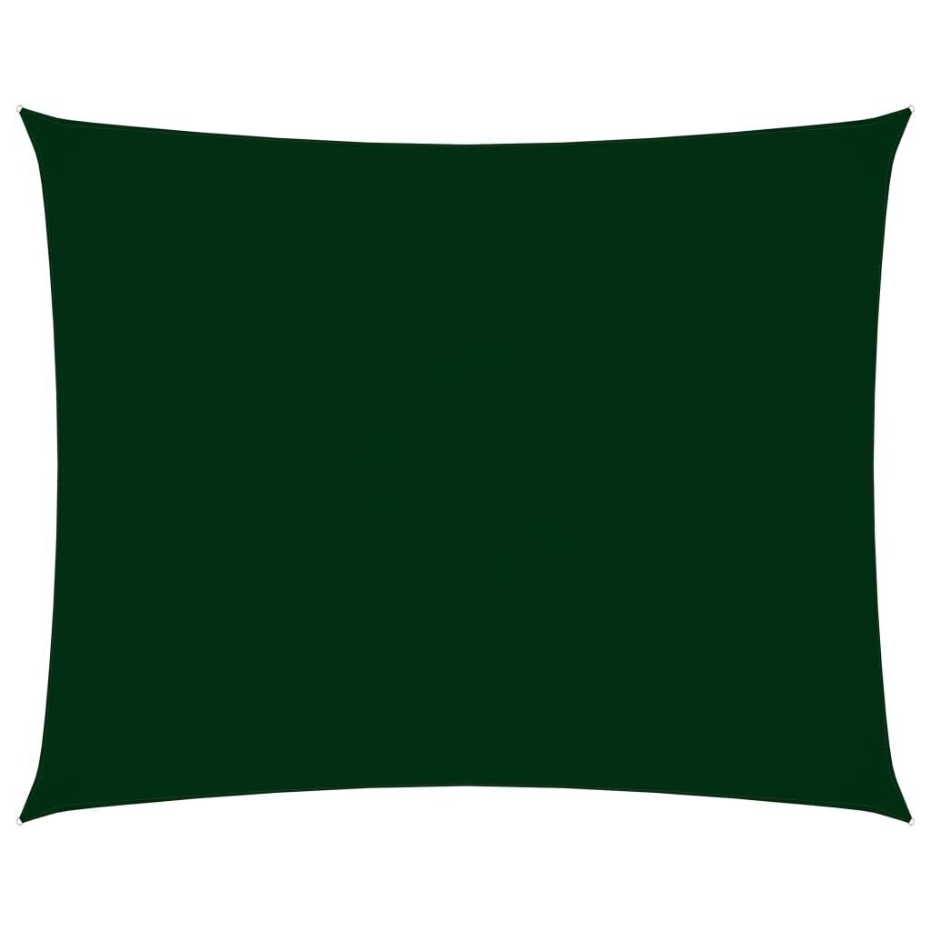 vidaXL saulessargs, 5x6 m, taisnstūra, tumši zaļš oksforda audums cena un informācija | Saulessargi, markīzes un statīvi | 220.lv