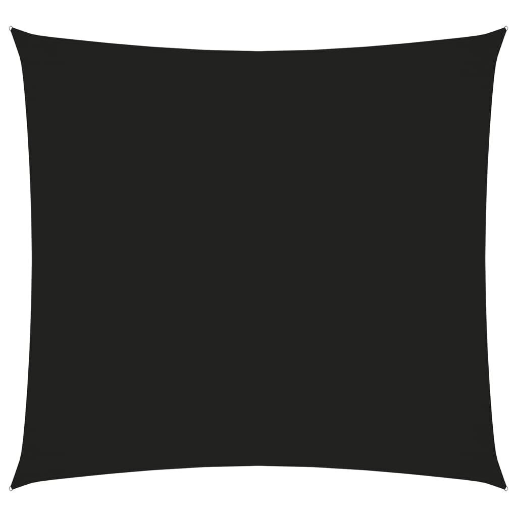 vidaXL saulessargs, 3,6x3,6 m, kvadrāta forma, melns oksforda audums cena un informācija | Saulessargi, markīzes un statīvi | 220.lv