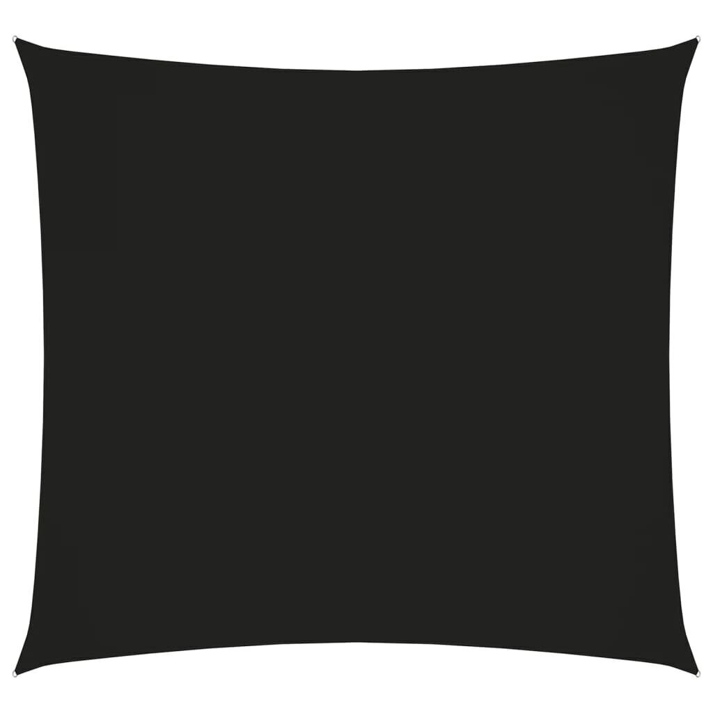 vidaXL saulessargs, 7x7 m, kvadrāta forma, melns oksforda audums cena un informācija | Saulessargi, markīzes un statīvi | 220.lv
