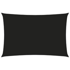 vidaXL saulessargs, taisnstūra, 2x4,5 m, melns oksforda audums cena un informācija | Saulessargi, markīzes un statīvi | 220.lv