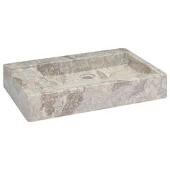 vidaXL izlietne, 58x39x10 cm, pelēks marmors цена и информация | Раковины | 220.lv