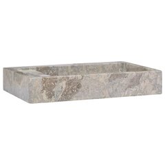 vidaXL izlietne, 58x39x10 cm, pelēks marmors цена и информация | Раковины | 220.lv