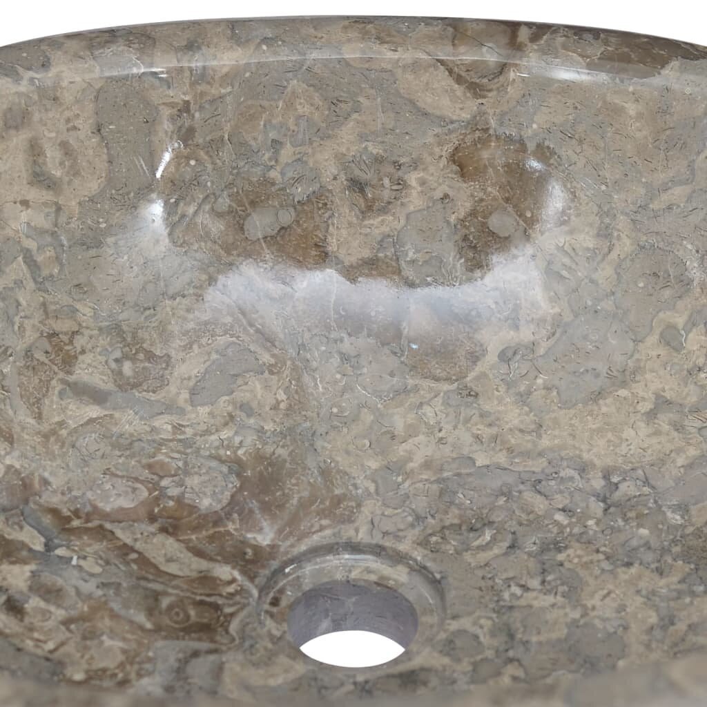 vidaXL izlietne, 53x40x15 cm, pelēks marmors cena un informācija | Izlietnes | 220.lv