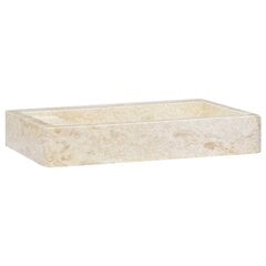 vidaXL izlietne, 58x39x10 cm, krēmkrāsas marmors цена и информация | Для мойки | 220.lv