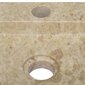 vidaXL izlietne, 38x24x6,5 cm, krēmkrāsas marmors cena un informācija | Izlietnes | 220.lv