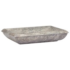 vidaXL izlietne, 50x35x10 cm, pelēks marmors cena un informācija | Izlietnes | 220.lv