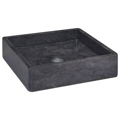 vidaXL izlietne, 40x40x10 cm, melns marmors цена и информация | Раковины | 220.lv