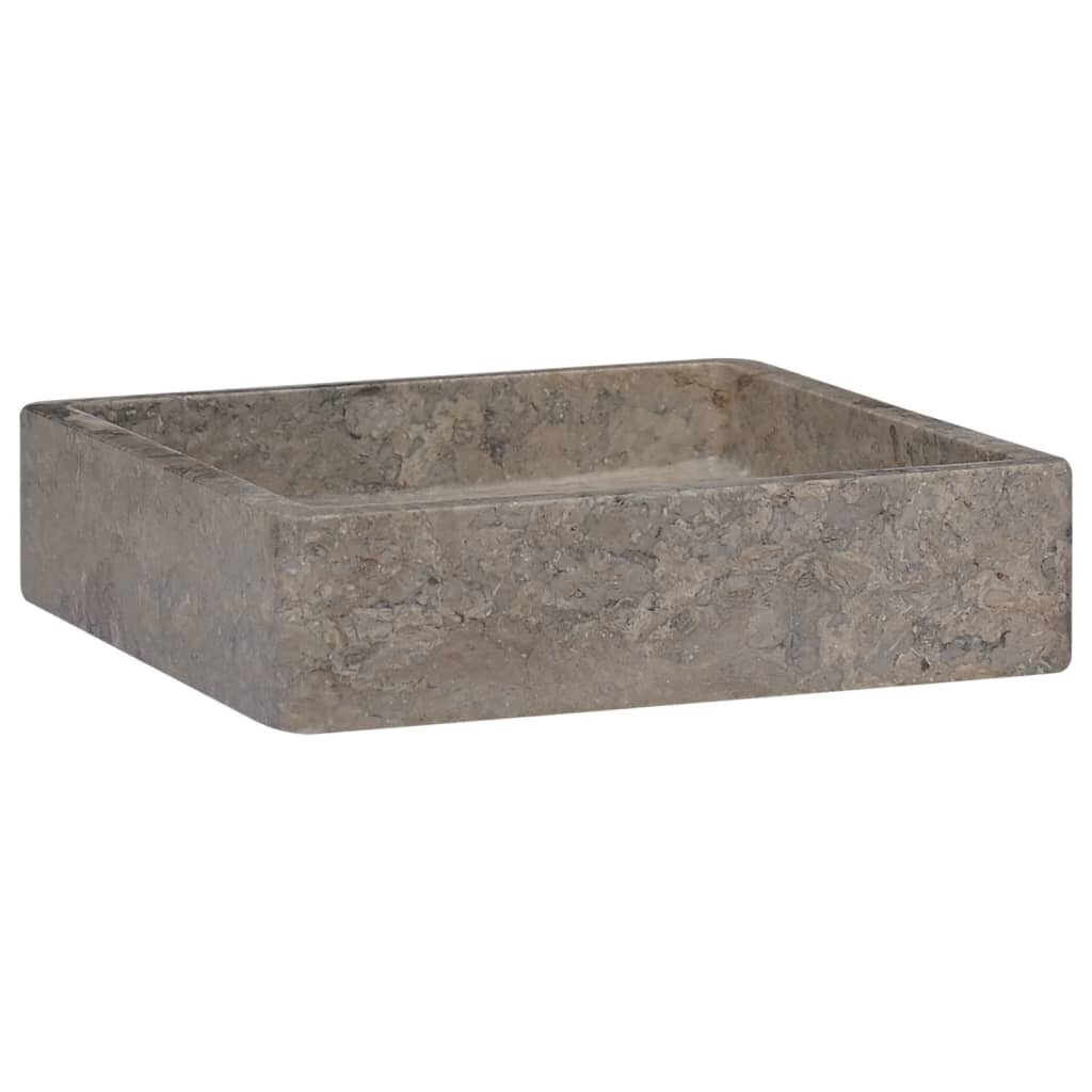 vidaXL izlietne, 40x40x10 cm, pelēks marmors цена и информация | Izlietnes | 220.lv