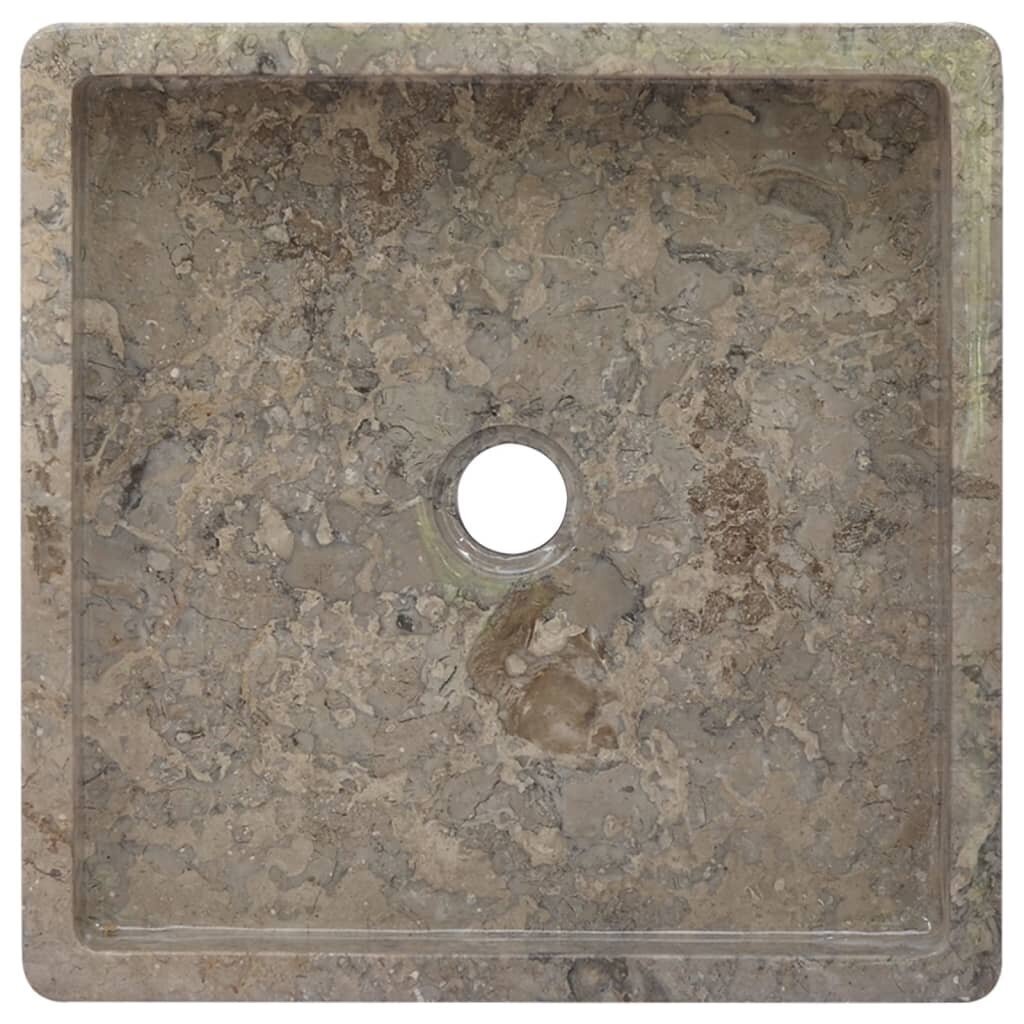 vidaXL izlietne, 40x40x10 cm, pelēks marmors цена и информация | Izlietnes | 220.lv