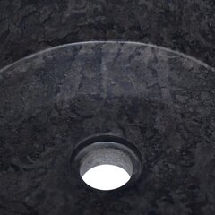vidaXL izlietne, Ø40x15 cm, melns marmors цена и информация | Раковины | 220.lv