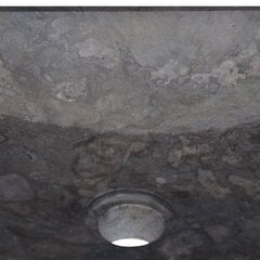 vidaXL izlietne, 40x40x10 cm, melns marmors цена и информация | Раковины | 220.lv