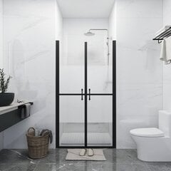 vidaXL dušas durvis, (83-86)x190 cm, ESG, pusmatētas cena un informācija | Dušas kabīnes | 220.lv