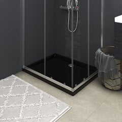 vidaXL dušas pamatne, taisnstūra, melna, ABS, 80x100 cm cena un informācija | Dušas paliktņi | 220.lv