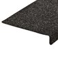 vidaXL kāpņu paklāji, 10 gab., 65x25 cm, melni cena un informācija | Paklāji | 220.lv