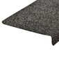 vidaXL kāpņu paklāji, 5 gab., 65x25 cm, pelēki cena un informācija | Paklāji | 220.lv