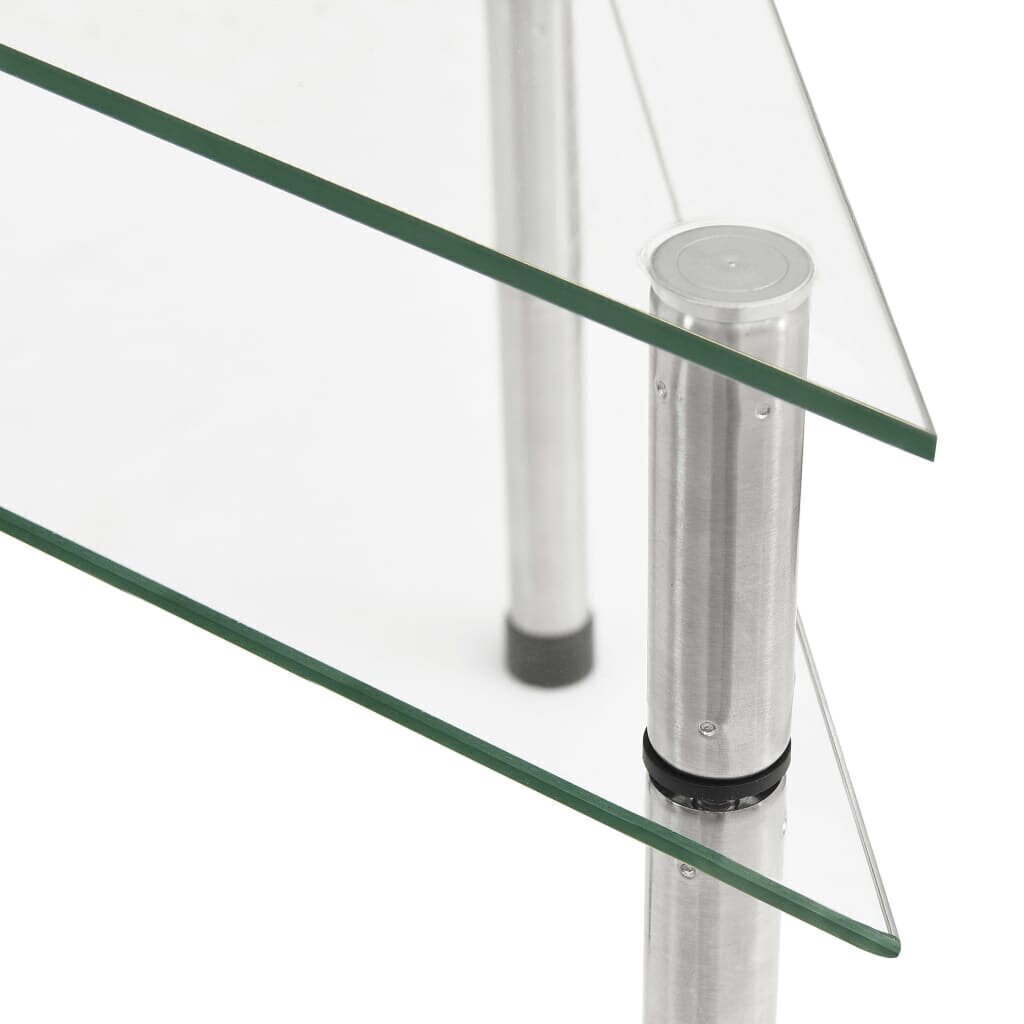 vidaXL virtuves plaukts, 49,5x35x19 cm, caurspīdīgs rūdīts stikls цена и информация | Žurnālgaldiņi | 220.lv