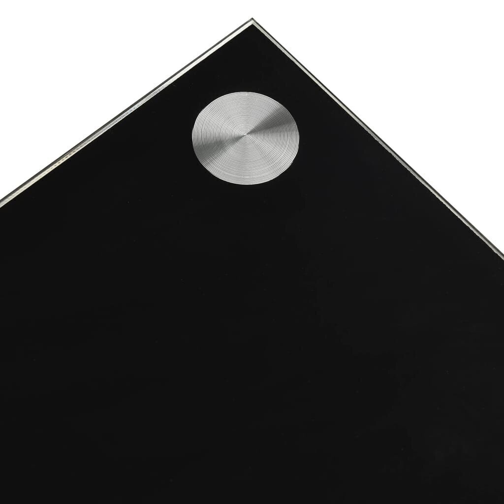 vidaXL kafijas galdiņš, melns, 110x43x60 cm, rūdīts stikls cena un informācija | Žurnālgaldiņi | 220.lv