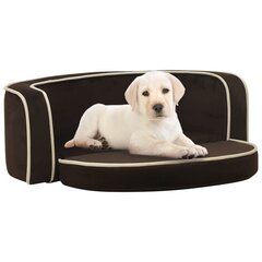 vidaXL saliekams dīvāns suņiem, brūns, 73x67x26 cm, plīšs, matracis cena un informācija | Suņu gultas, spilveni, būdas | 220.lv