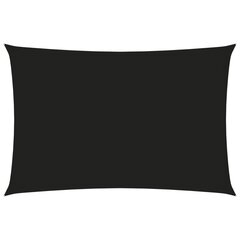 vidaXL saulessargs, taisnstūra forma, 2,5x5 m, melns oksforda audums cena un informācija | Saulessargi, markīzes un statīvi | 220.lv