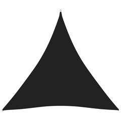 vidaXL saulessargs, 3x3x3 m, trijstūra, melns oksforda audums cena un informācija | Saulessargi, markīzes un statīvi | 220.lv