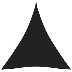 vidaXL saulessargs, 4x5x5 m, trijstūra, melns oksforda audums cena un informācija | Saulessargi, markīzes un statīvi | 220.lv