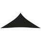 vidaXL saulessargs, 5x6x6 m, trijstūra forma, melns oksforda audums cena un informācija | Saulessargi, markīzes un statīvi | 220.lv