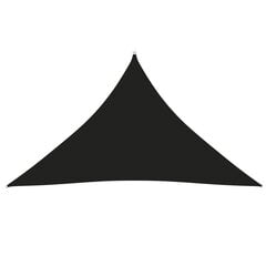 vidaXL saulessargs, 5x5x6 m, trijstūra forma, melns oksforda audums cena un informācija | Saulessargi, markīzes un statīvi | 220.lv