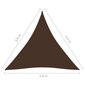 vidaXL saulessargs, 3,6x3,6x3,6 m, trijstūra, brūns oksforda audums cena un informācija | Saulessargi, markīzes un statīvi | 220.lv