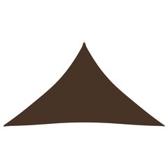 vidaXL saulessargs, trijstūra, 3,5x3,5x4,9 m, brūns oksforda audums cena un informācija | Saulessargi, markīzes un statīvi | 220.lv