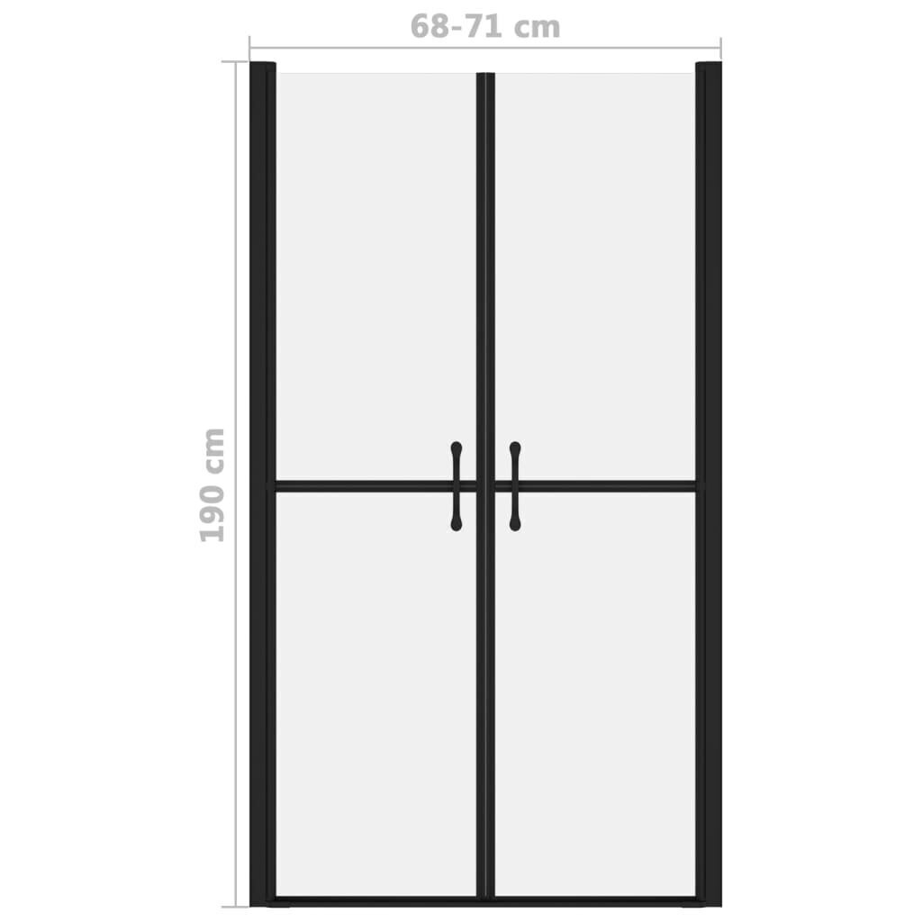 vidaXL dušas durvis, (68-71)x190 cm, ESG, matētas cena un informācija | Dušas durvis, dušas sienas | 220.lv