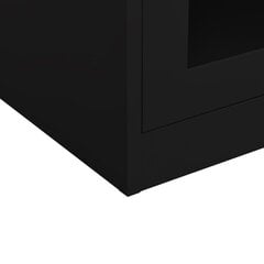 Biroja skapis, 90x40x105 cm, melns цена и информация | Шкафчики в гостиную | 220.lv