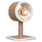 vidaXL tuneļveida kaķu māja ar rotaļlietu, 56 cm, jūraszāles cena un informācija | Kaķu mājas, nagu asināmie | 220.lv