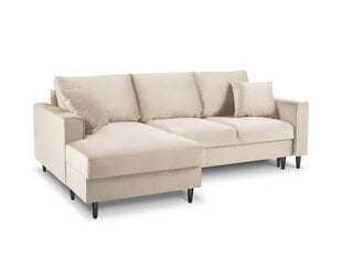 Stūra dīvāns Mazzini Sofas Cartadera, smilškrāsas/melns цена и информация | Угловые диваны | 220.lv