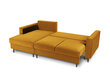 Stūra dīvāns Mazzini Sofas Cartadera, dzeltens/melns cena un informācija | Stūra dīvāni | 220.lv
