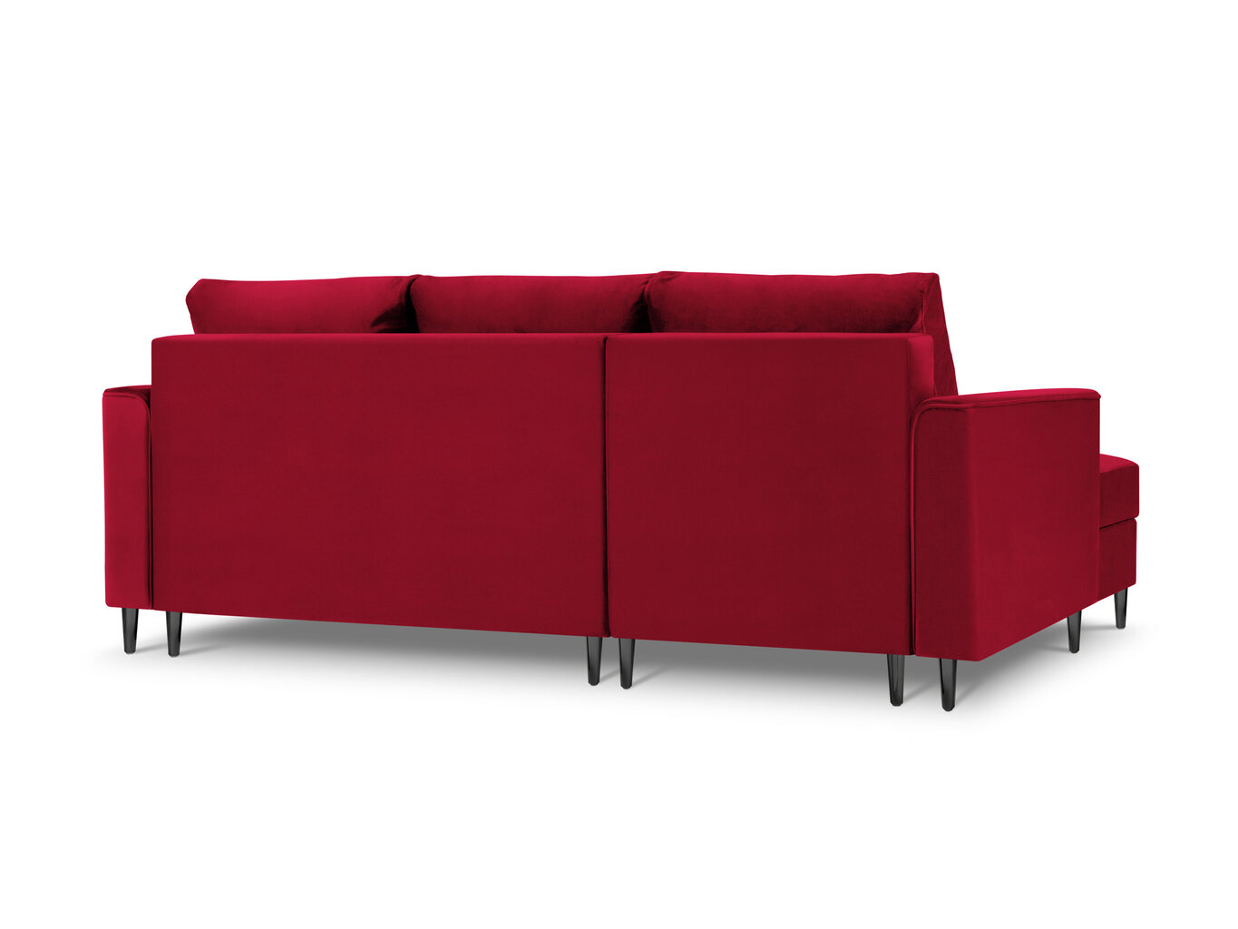 Stūra dīvāns Mazzini Sofas Cartadera, sarkans/melns cena un informācija | Stūra dīvāni | 220.lv