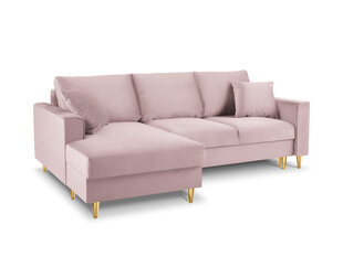Stūra dīvāns Mazzini Sofas Cartadera, rozā cena un informācija | Stūra dīvāni | 220.lv