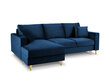 Stūra dīvāns Mazzini Sofas Cartadera, zils cena un informācija | Stūra dīvāni | 220.lv