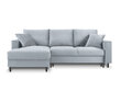 Stūra dīvāns Mazzini Sofas Cartadera, gaiši zils/melns цена и информация | Stūra dīvāni | 220.lv