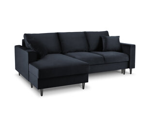 Stūra dīvāns Mazzini Sofas Cartadera, tumši zils/melns cena un informācija | Stūra dīvāni | 220.lv