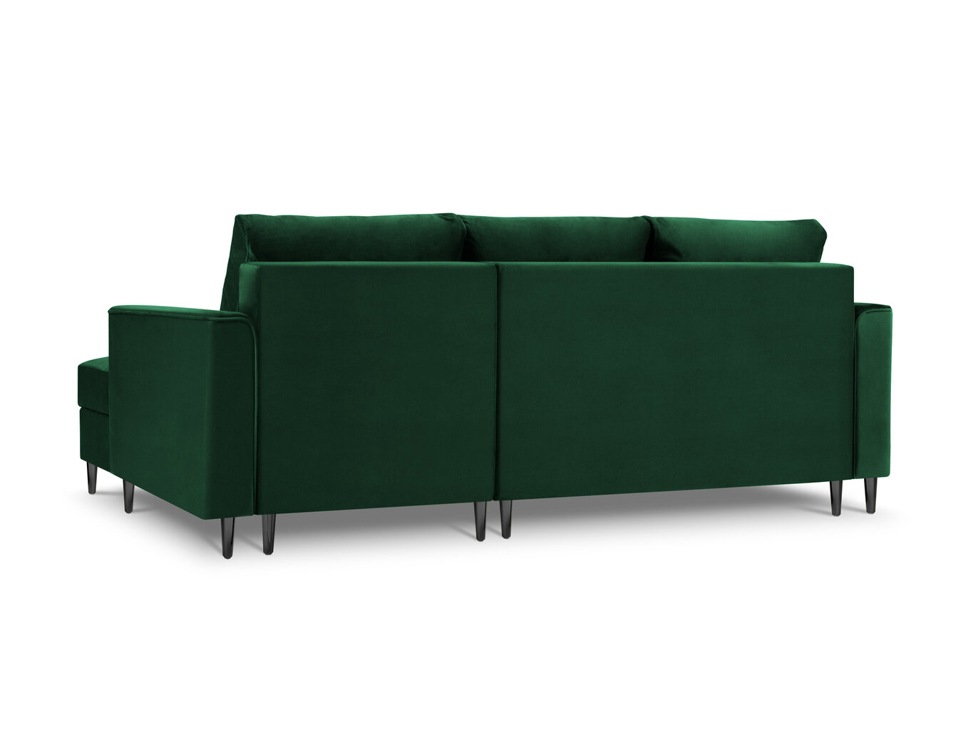 Stūra dīvāns Mazzini Sofas Cartadera, tumši zaļš/melns cena un informācija | Stūra dīvāni | 220.lv