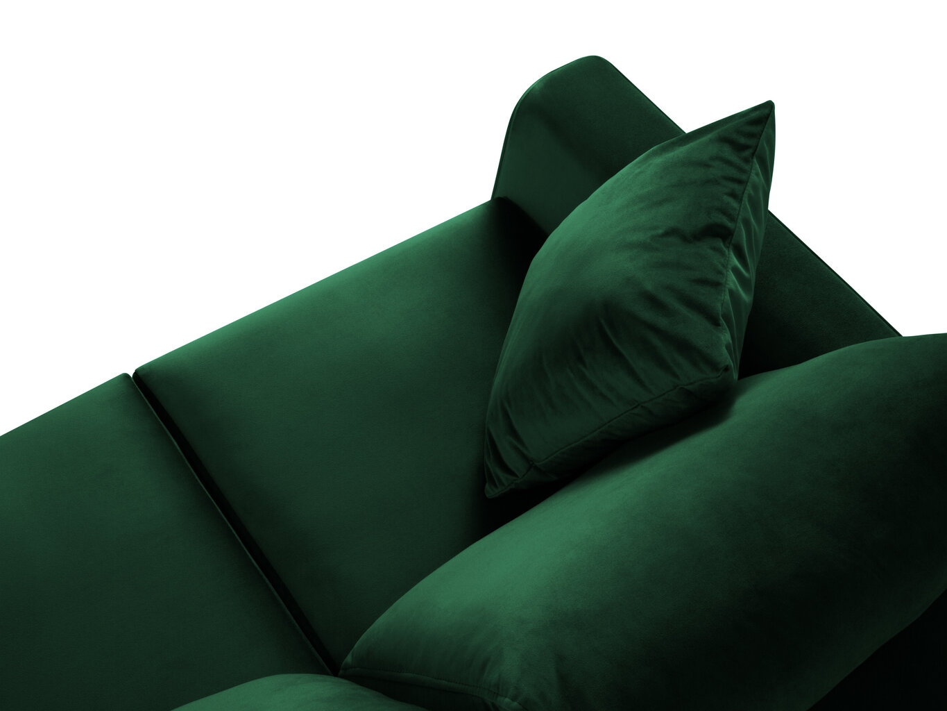 Stūra dīvāns Mazzini Sofas Cartadera, tumši zaļš/melns cena un informācija | Stūra dīvāni | 220.lv
