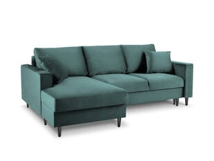 Stūra dīvāns Mazzini Sofas Cartadera, zaļš/melns цена и информация | Угловые диваны | 220.lv