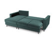 Stūra dīvāns Mazzini Sofas Cartadera, zaļš/melns cena un informācija | Stūra dīvāni | 220.lv