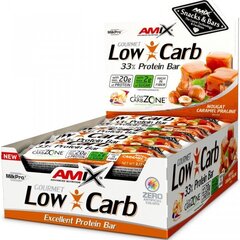 Amix Nutrition Low-Carb 33% Proteīna batoniņš 60 g - Nugas karameles pralinē cena un informācija | Vitamīni, preparāti, uztura bagātinātāji labsajūtai | 220.lv