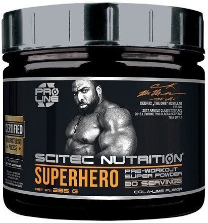 Scitec Nutrition Superhero 285 g - Pulveris pirms treniņa cena un informācija | Uztura bagātinātāji enerģijai | 220.lv