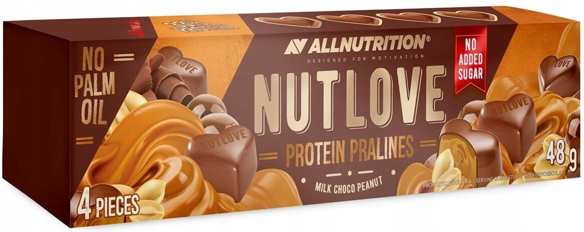AllNutrition Nutlove proteīna pralinē 48 g - piena šokolāde un zemesrieksts cena un informācija | Funkcionālā pārtika (superēdiens) | 220.lv